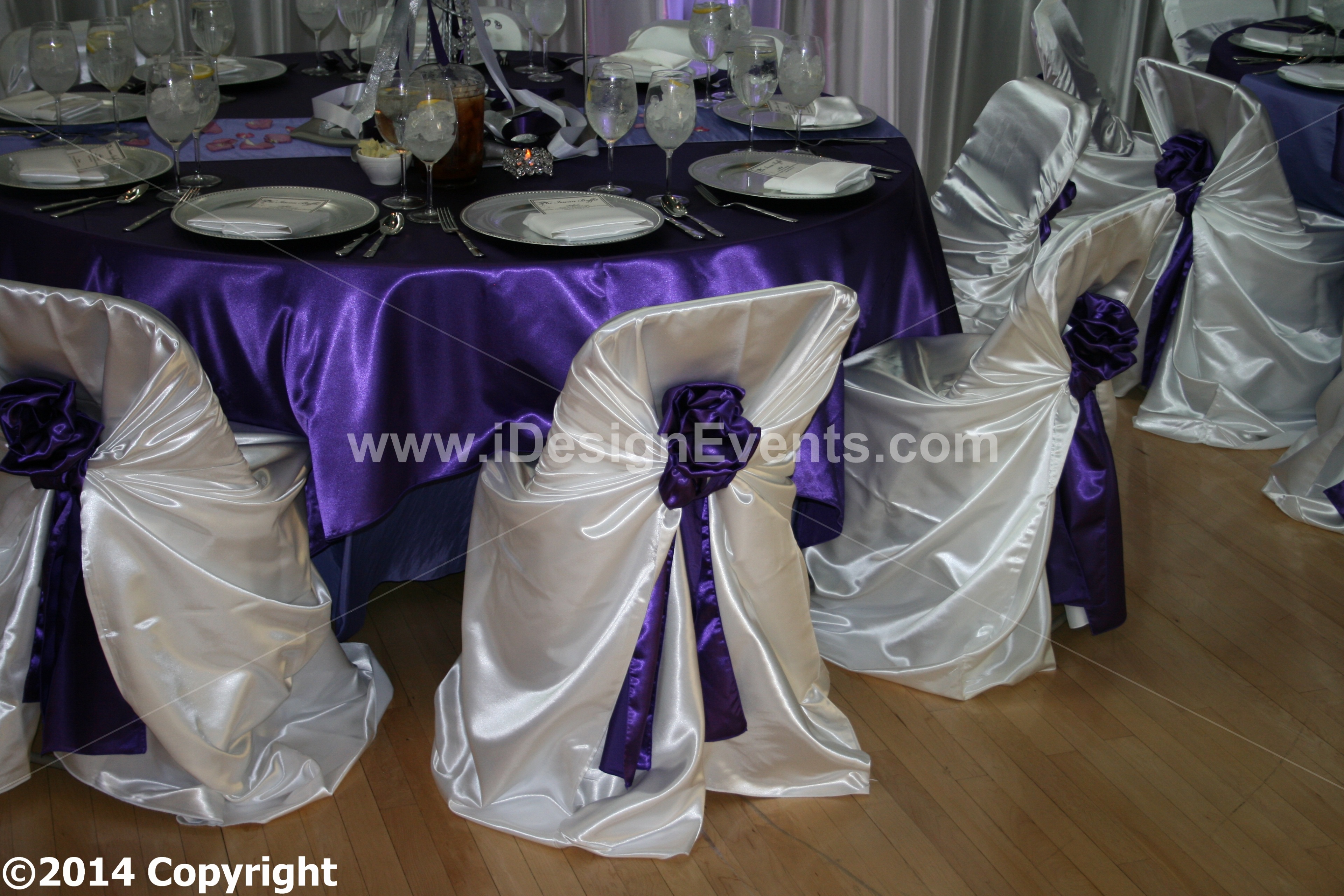 White Satin Universal Pillow Case Self Tie Chair Covers